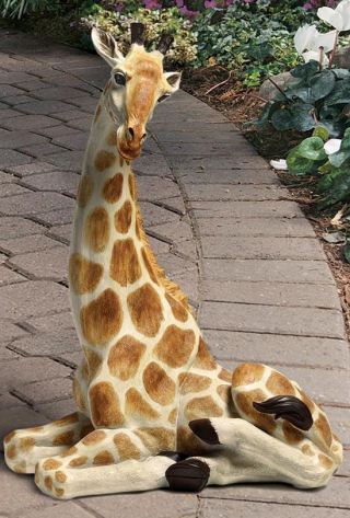 Giraffe Zari The Resting Garden Statue