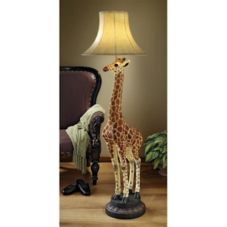 Heads Above Giraffe Floor Lamp Sculpture