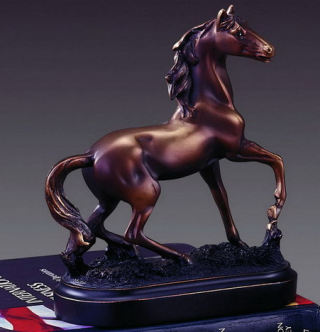 Horse Rearing Statue Sculpture 8" High