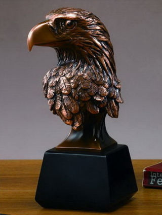Eagle Head Bust Sculpture 10.5" High