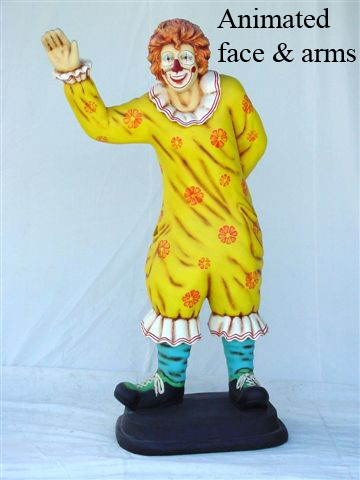 Motorized Clown Statue