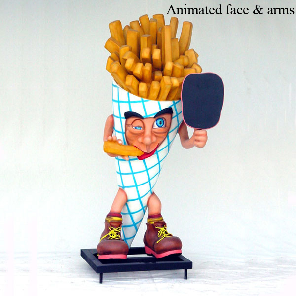 Animated French Fries Man 6 ft.