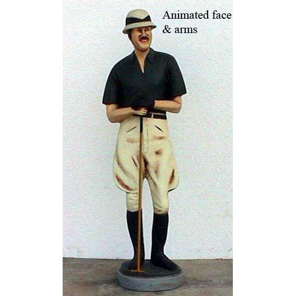Animated Polo Player Statues