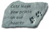 Cats Leave Paw Prints On Our Hearts Memorial Stone